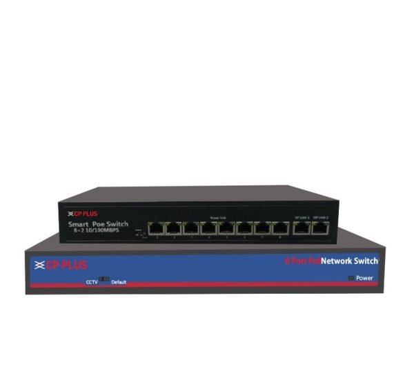 10 Port Fast Ethernet Switch With 8 PoE CPPLUS