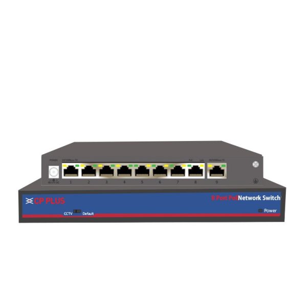 9 Port Fast Ethernet switch With 8 PoE CP PLUS