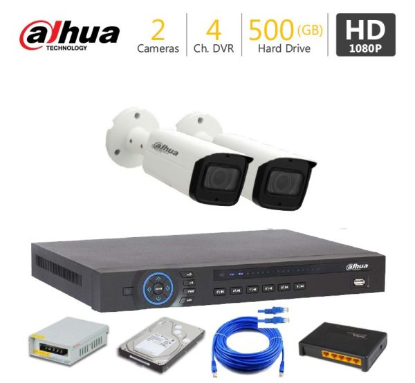 2 FHD CCTV Camera Package Dahua